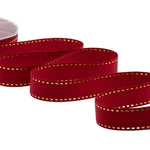 cotone con impuntura oro 25 mm amaranto