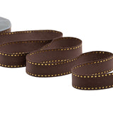 cotone con impuntura oro 25 mm cacao