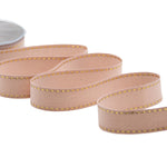 cotone con impuntura oro 25 mm rosa cipria