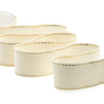 cotone con impuntura oro 45 mm latte