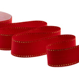 cotone con impuntura oro 45 mm rosso