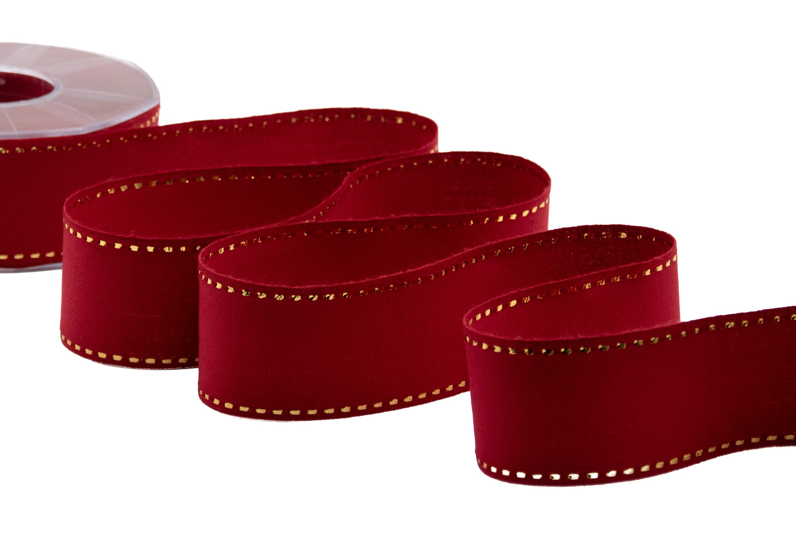 cotone con impuntura oro 45 mm amaranto