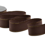 cotone con impuntura oro 45 mm cacao