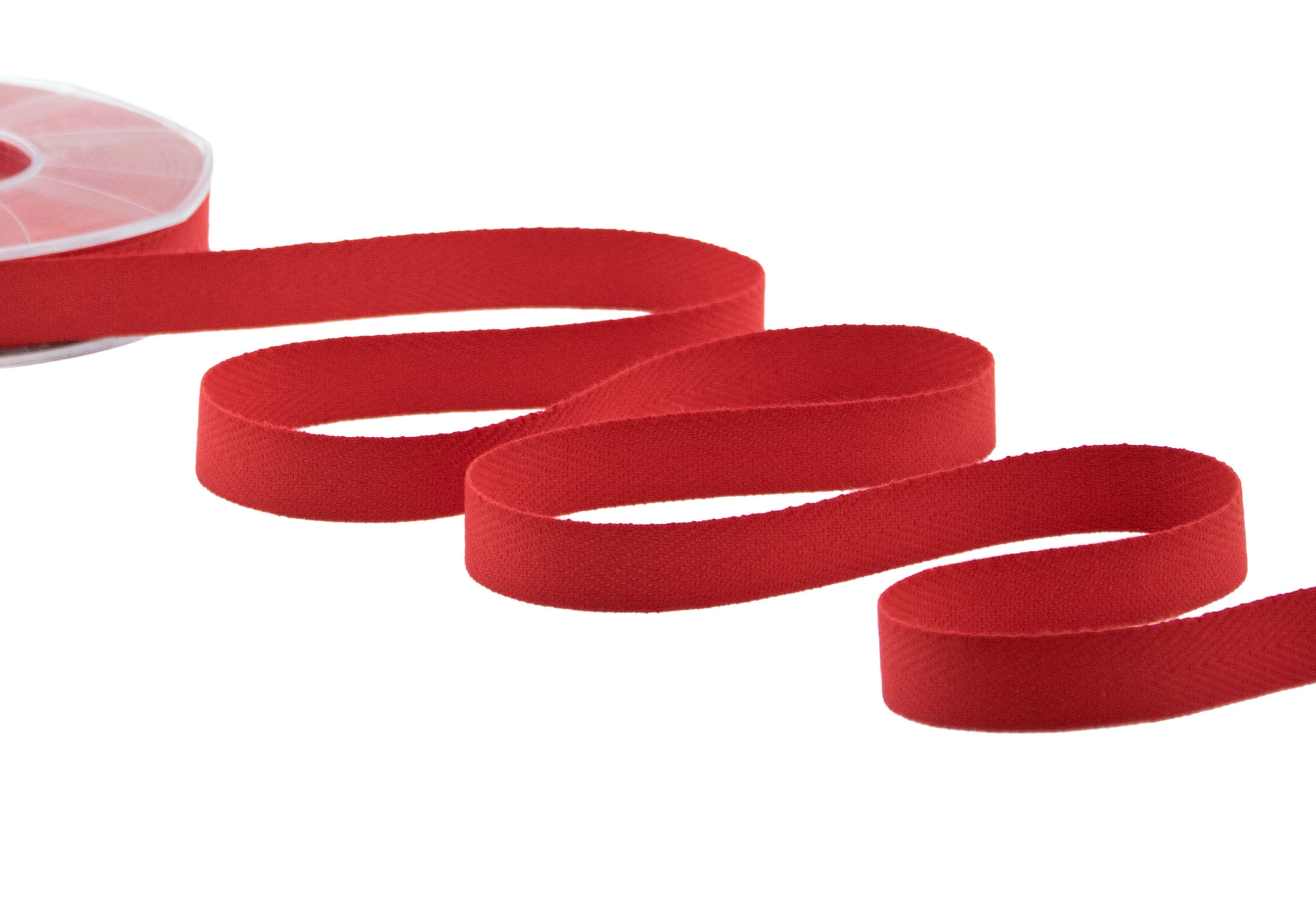 spigato cotone 15 mm rosso