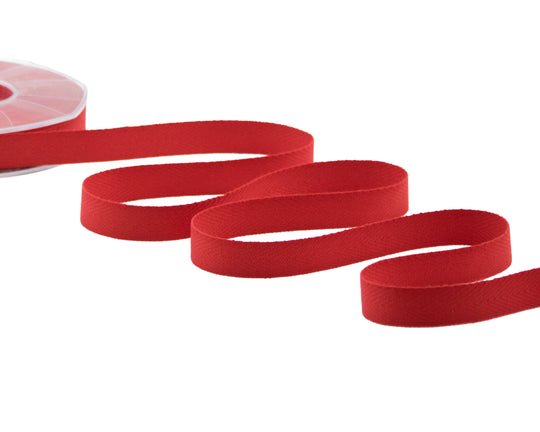spigato cotone 15 mm rosso