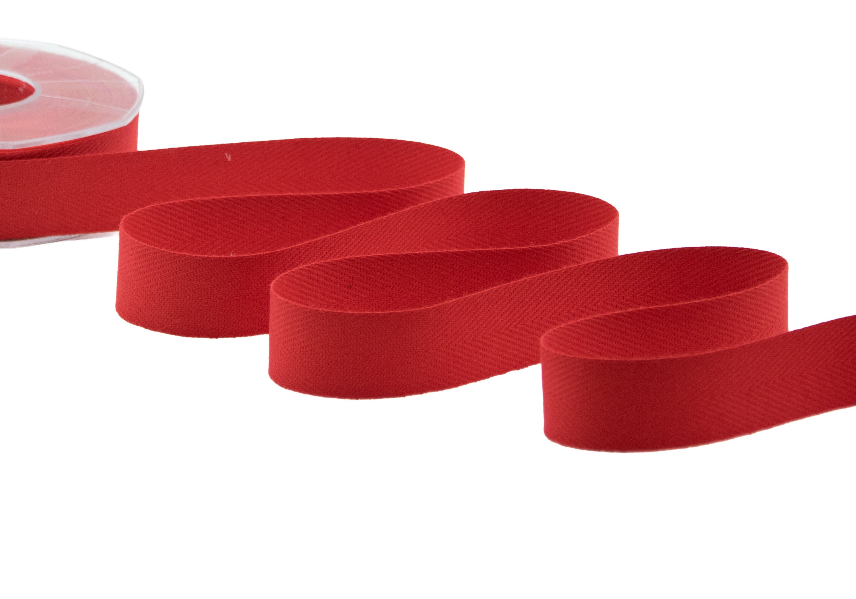 spigato cotone 25 mm rosso