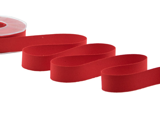spigato cotone 25 mm rosso