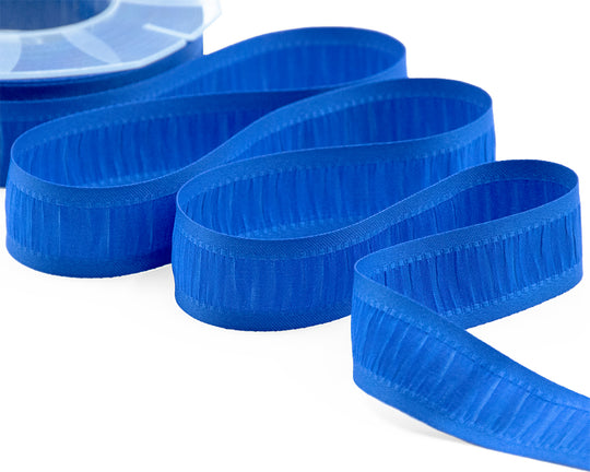 25 mm pleated China Blue