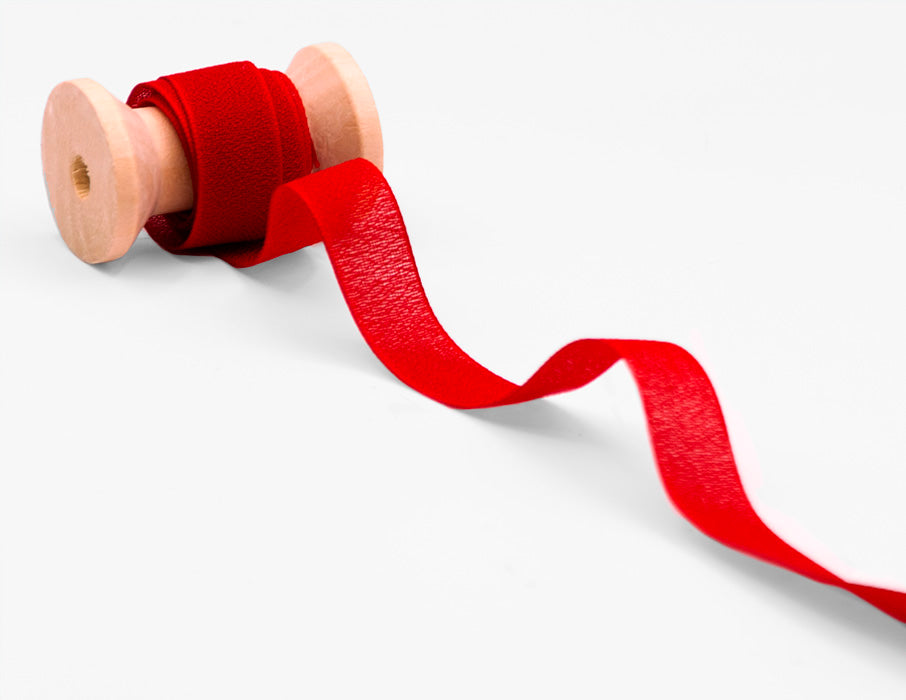 crepe effetto seta 15 mm rosso
