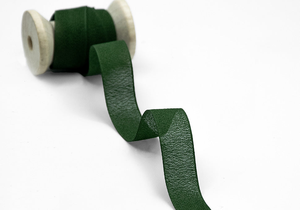 crepe effetto seta 15 mm verde inglese