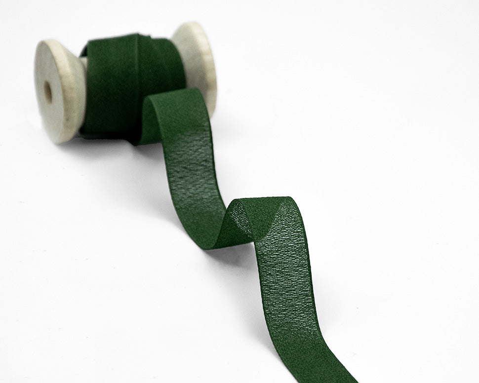 crepe effetto seta 15 mm verde inglese