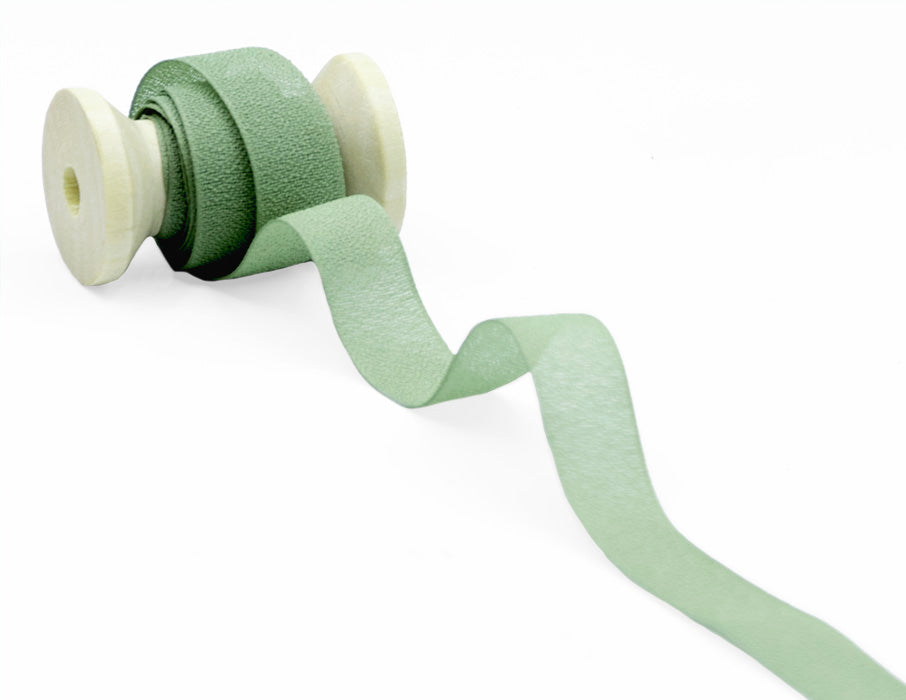 crepe effetto seta 15 mm verde mare