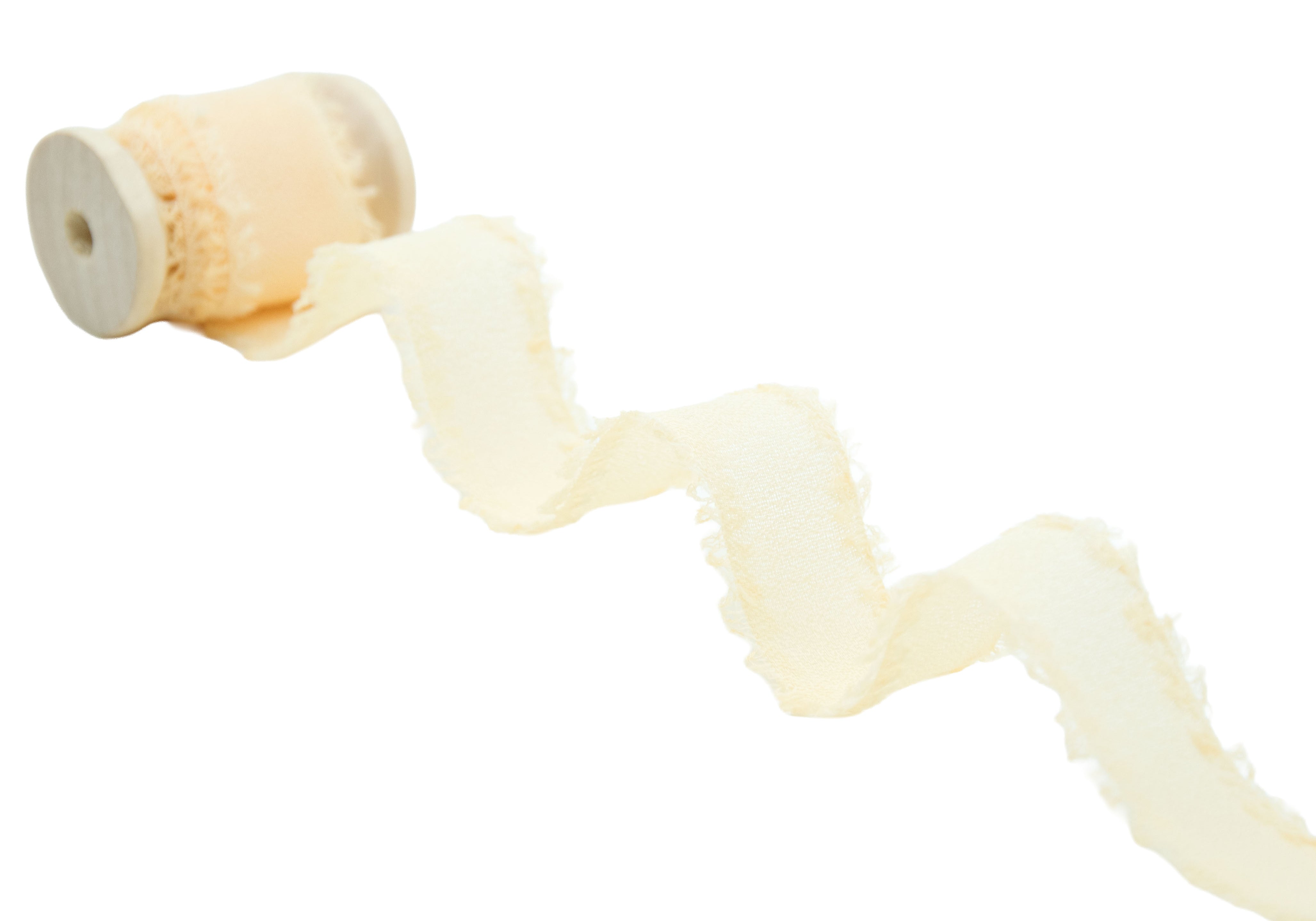 crepe effetto seta sfrangiato 25 mm champagne