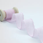 crepe effetto seta sfrangiato 25 mm rosa baby