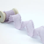 crepe effetto seta sfrangiato 25 mm malva chiaro