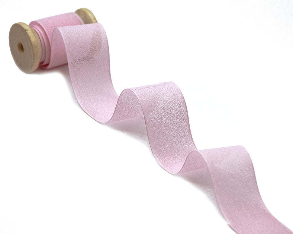 crepe effetto seta 25 mm rosa baby