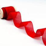 crepe effetto seta 25 mm rosso