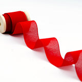 crepe effetto seta 25 mm rosso