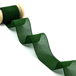 crepe effetto seta 25 mm verde inglese