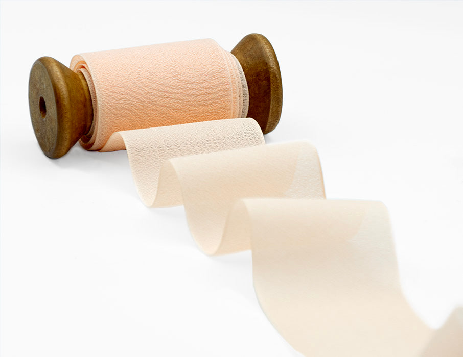 crepe effetto seta 48 mm albicocca chiaro