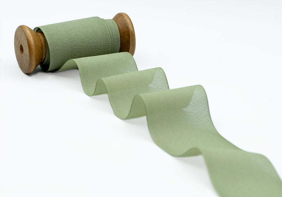 crepe effetto seta 48 mm verde salvia