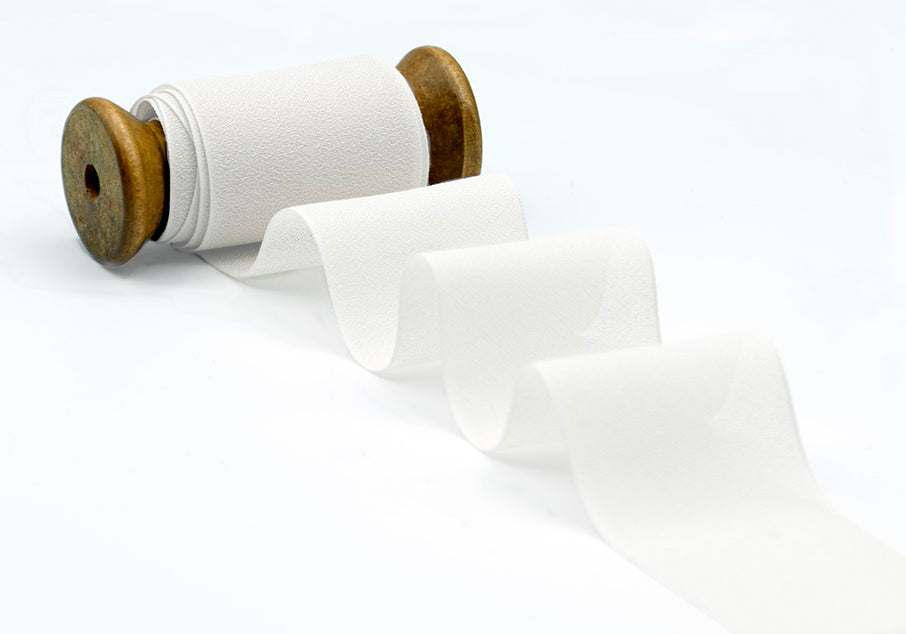 crepe effetto seta 48 mm bianco naturale