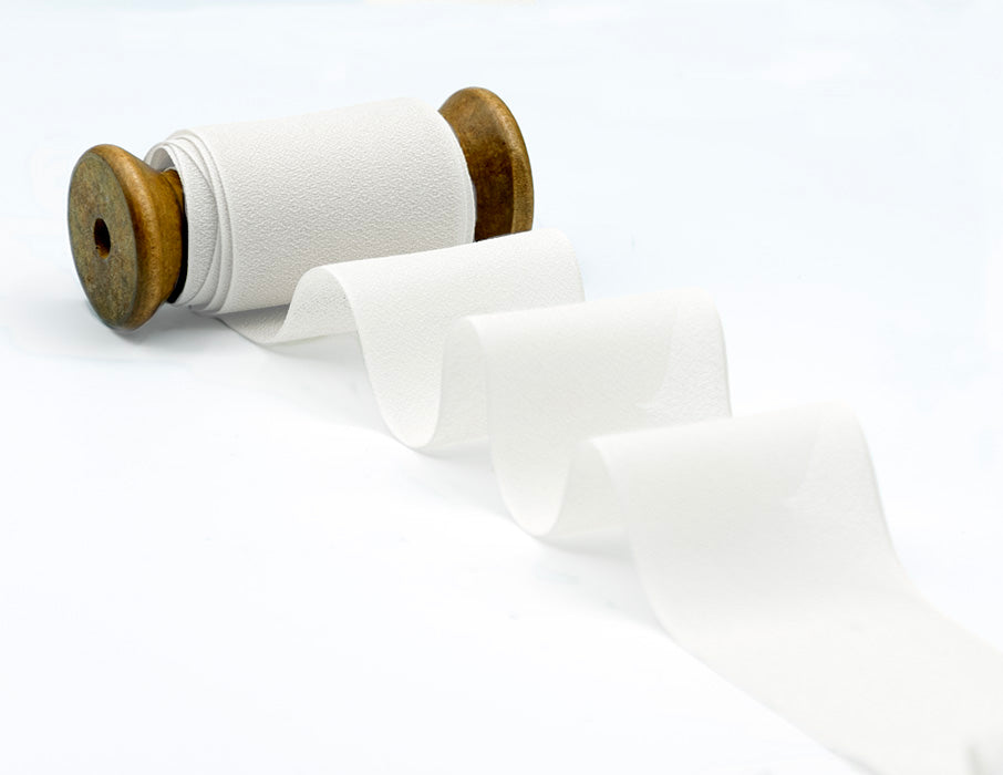 crepe effetto seta 48 mm bianco naturale