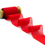 crepe effetto seta 48 mm rosso