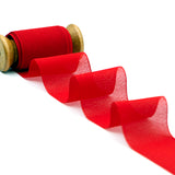crepe effetto seta 48 mm rosso