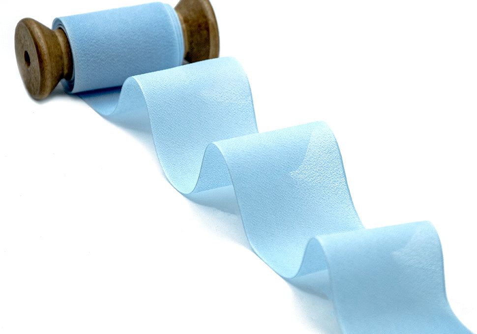 crepe effetto seta 48 mm azzurro baby