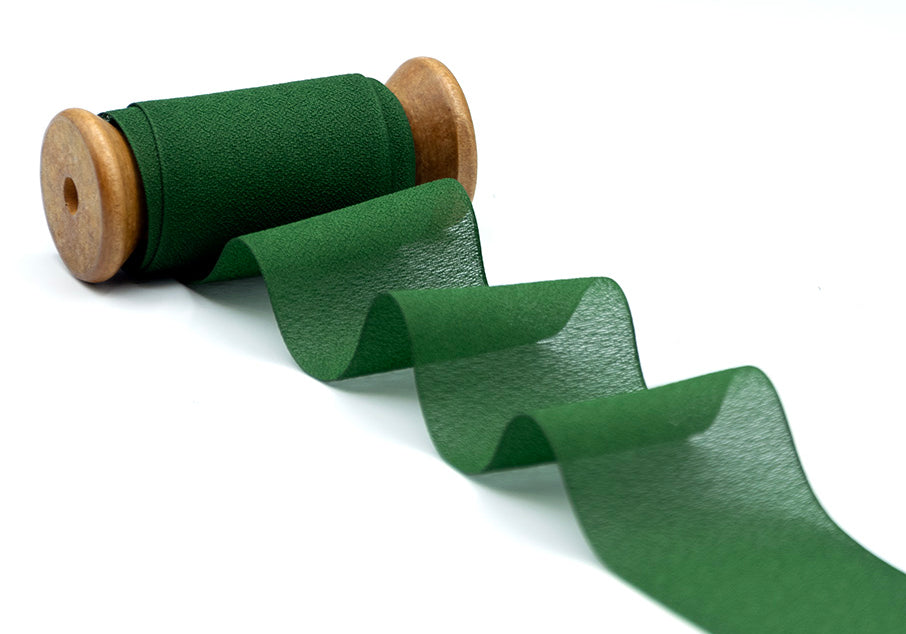 crepe effetto seta 48 mm verde inglese