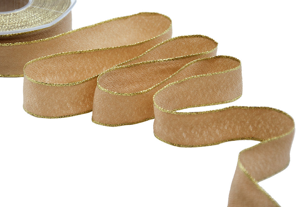 sablè bordi lurex 25 mm beige