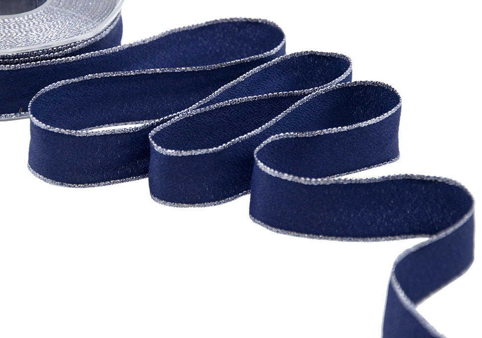 sablè bordi lurex 25 mm blu scuro