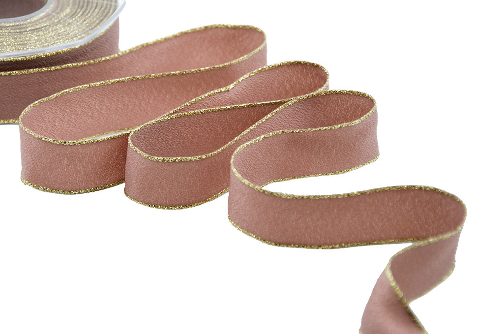 sablè bordi lurex 25 mm cipria scuro