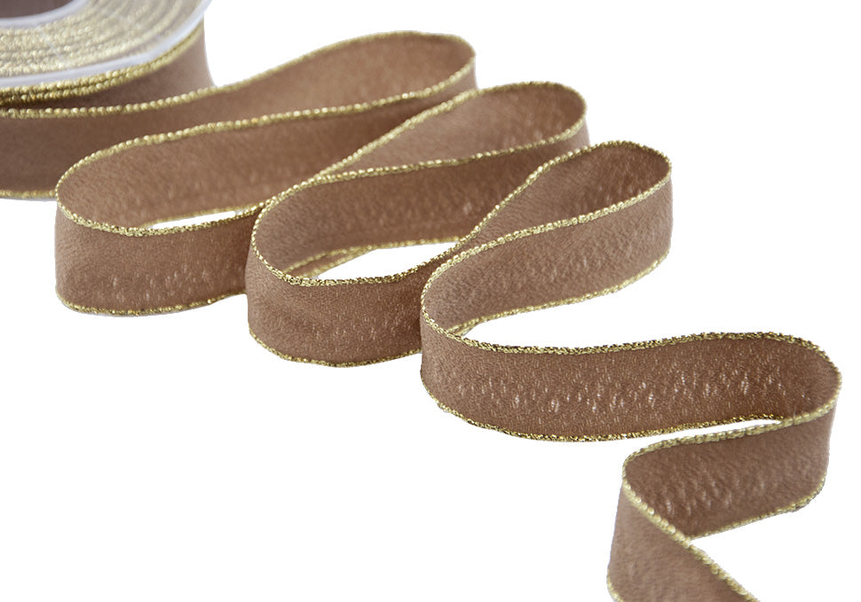sablè bordi lurex 25 mm cannella