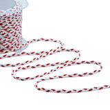 5mm White/Red Braid