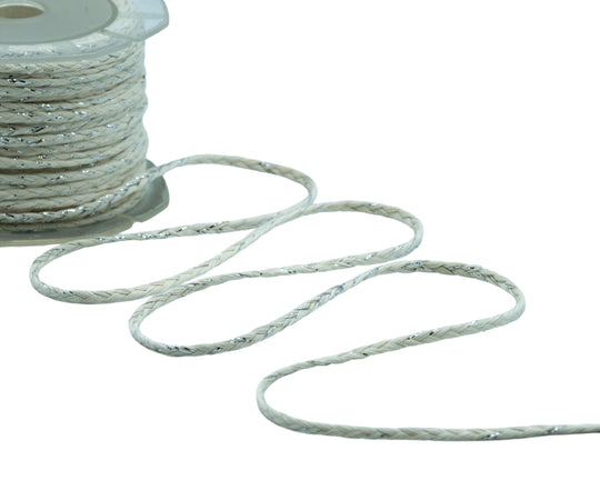 Treccia Cotton Look 4 mm Argento