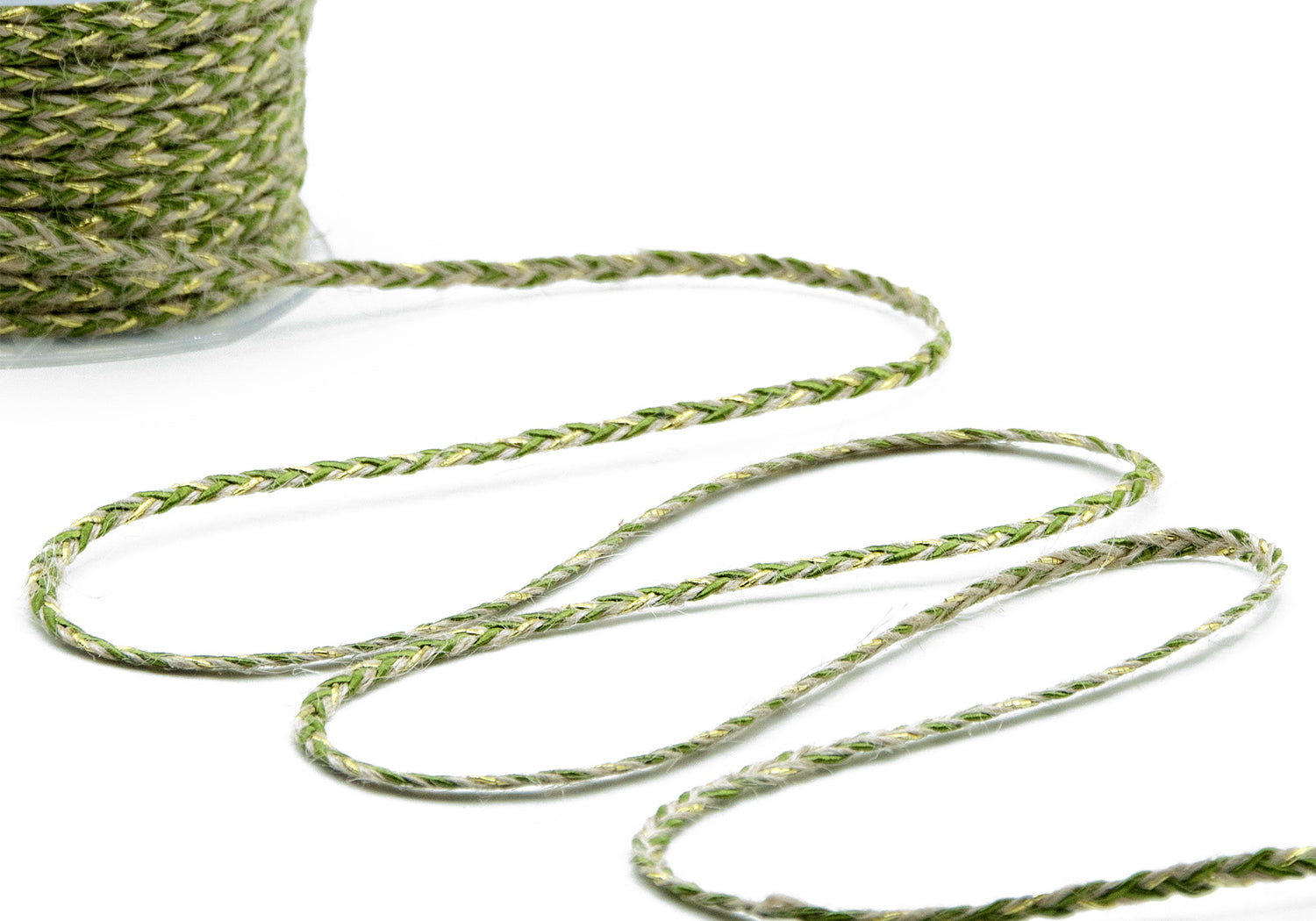 treccina rustica in juta 7 mm verde muschio