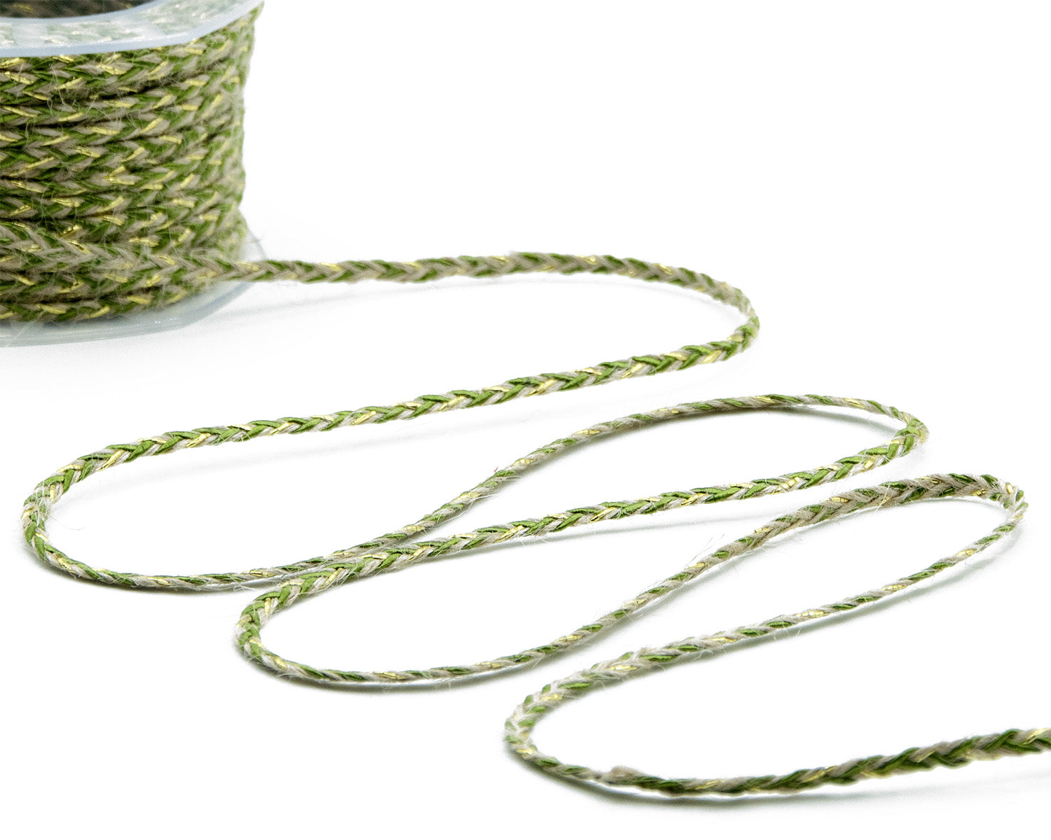 treccina rustica in juta 7 mm verde muschio