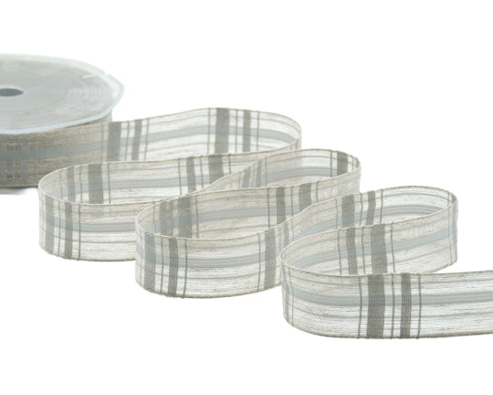 Lino Scozzese 25 mm Grigio Perla