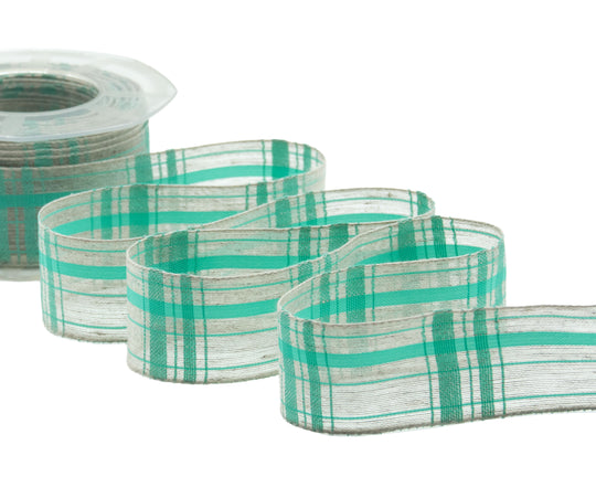 Lino Scozzese 40 mm Verde Acqua Marina