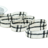Scottish Linen With Lurex 25 MM Black