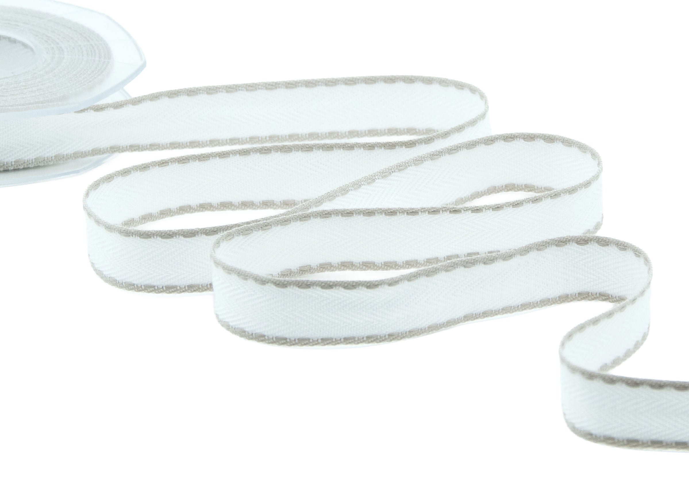 spiga doppia bordata 20 mm bianco naturale