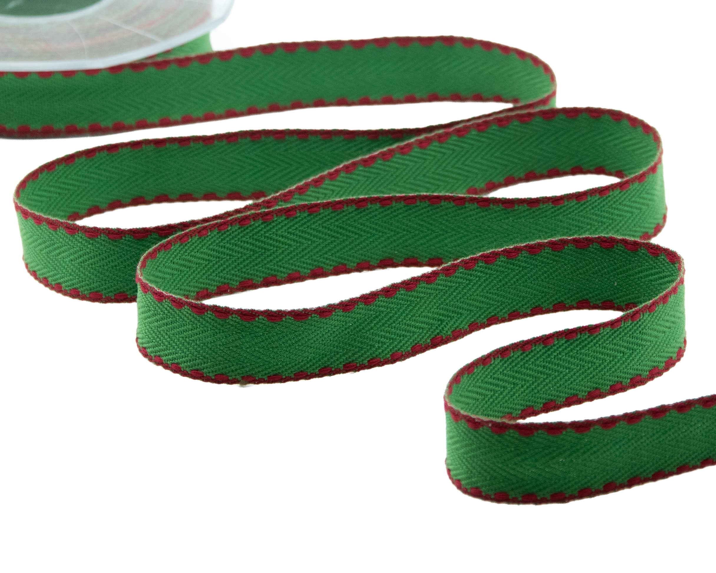 spiga doppia bordata 20 mm verde inglese