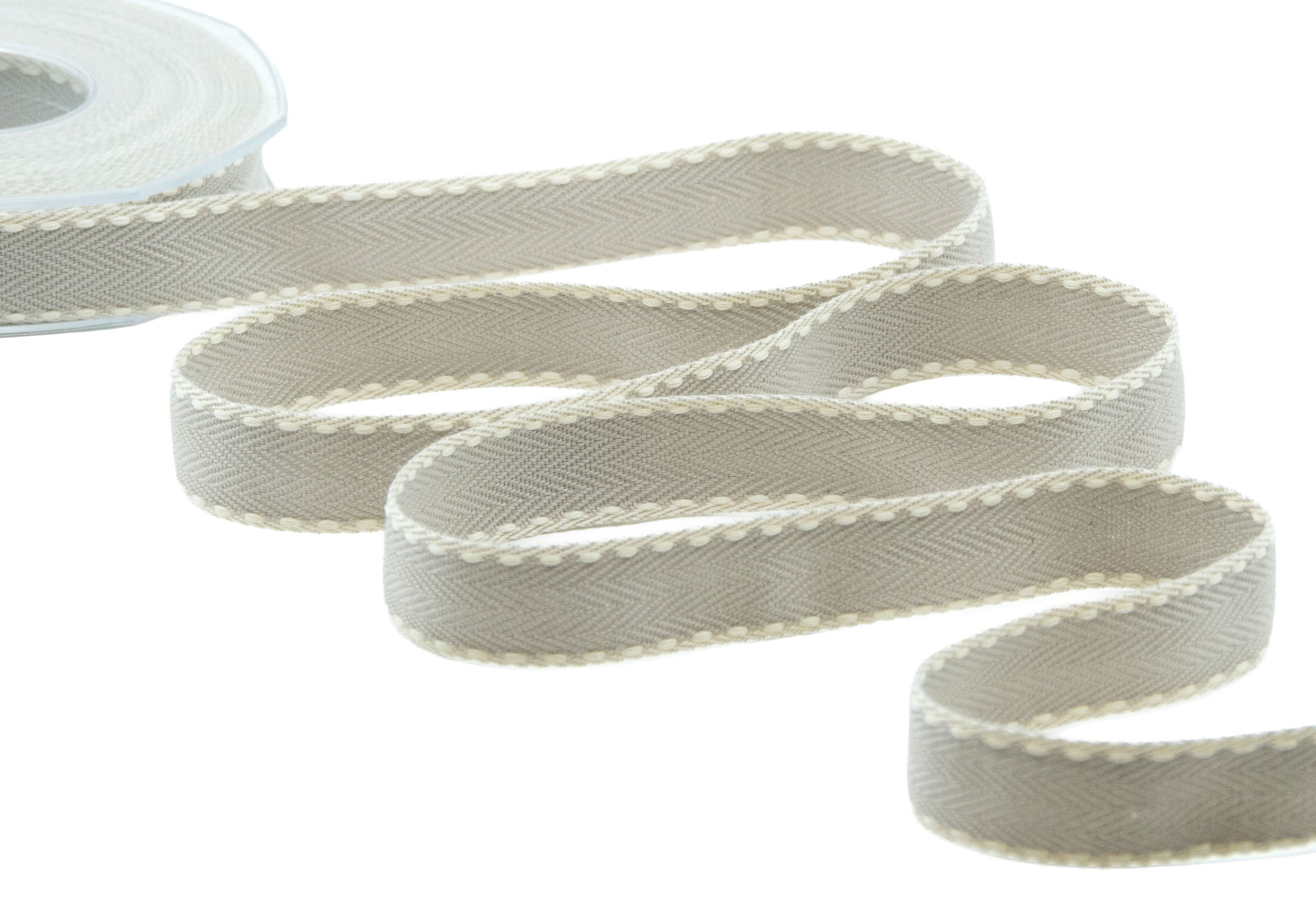 spiga doppia bordata 20 mm grigio perla