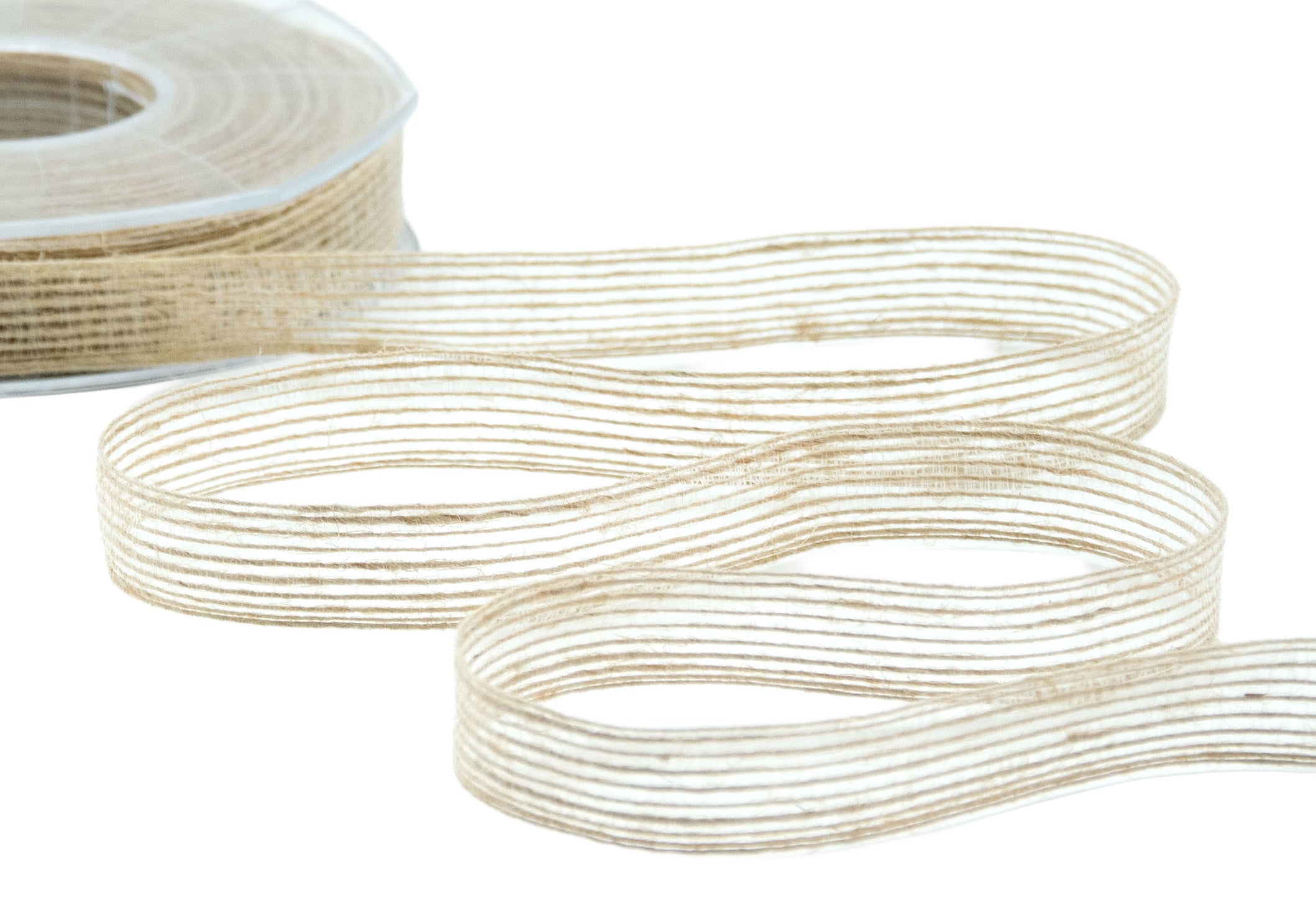 nastro in juta rustico 15 mm beige