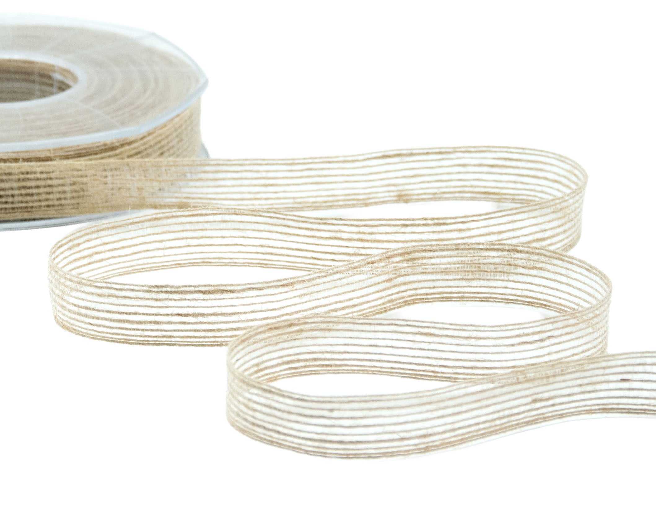 nastro in juta rustico 15 mm beige