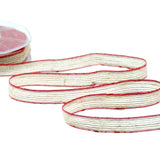 nastro in juta rustico 15 mm rosso