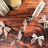 25mm Natural White Rustic Jute Ribbon