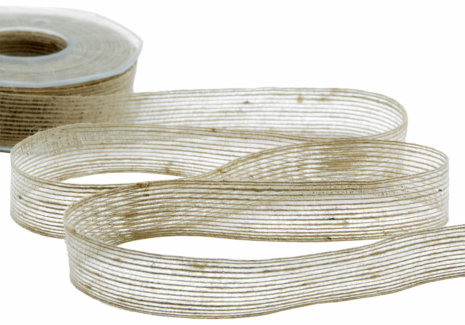 nastro in juta rustico 25 mm beige